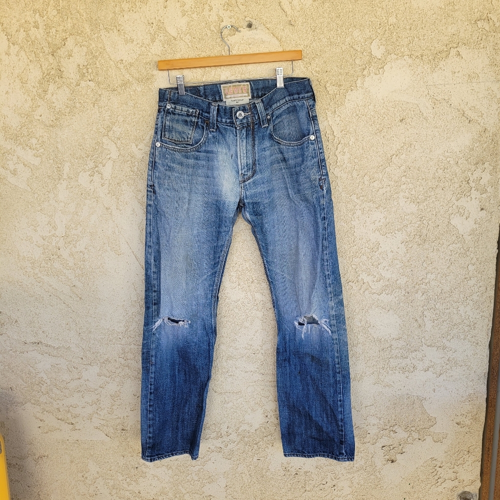 Levi's 514 Men's Jeans Slim Straight Cut Light Wash Blue Size 32x32 VINTAGE